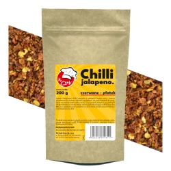 Chili Jalapeno Rot Geschnitten - Premium Line 200g Doypack