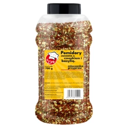 Tomaten Chips mit Basilikum und Knoblauch - Premium Line 700g Słoik PET