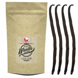 Vanilla Bourbon Schoten Madagaskar 14-16 cm - Premium Line 4szt Doypack