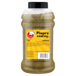 Pfeffer Schwarz Gemahlen - Premium Line 1kg Słoik PET